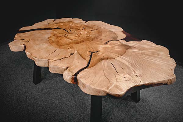 Tischunikate Baumscheibentisch Tisch aus einer Baumscheibe River Table von Edelwerke 5698
